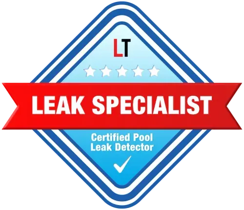 Pool leak detector badge