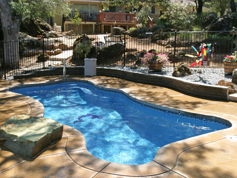 Fiberglass pool installation